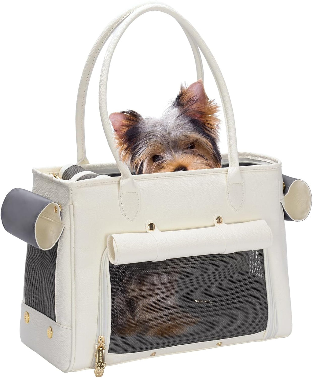Stylish Pet Carrier Purse Leather Bag for Small Dogs Cats Puppy,Airline Approved Soft-Sided Carriers