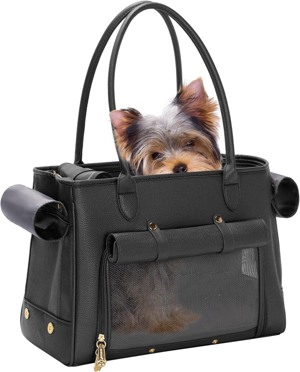 Stylish Pet Carrier Purse Leather Bag for Small Dogs Cats Puppy,Airline Approved Soft-Sided Carriers