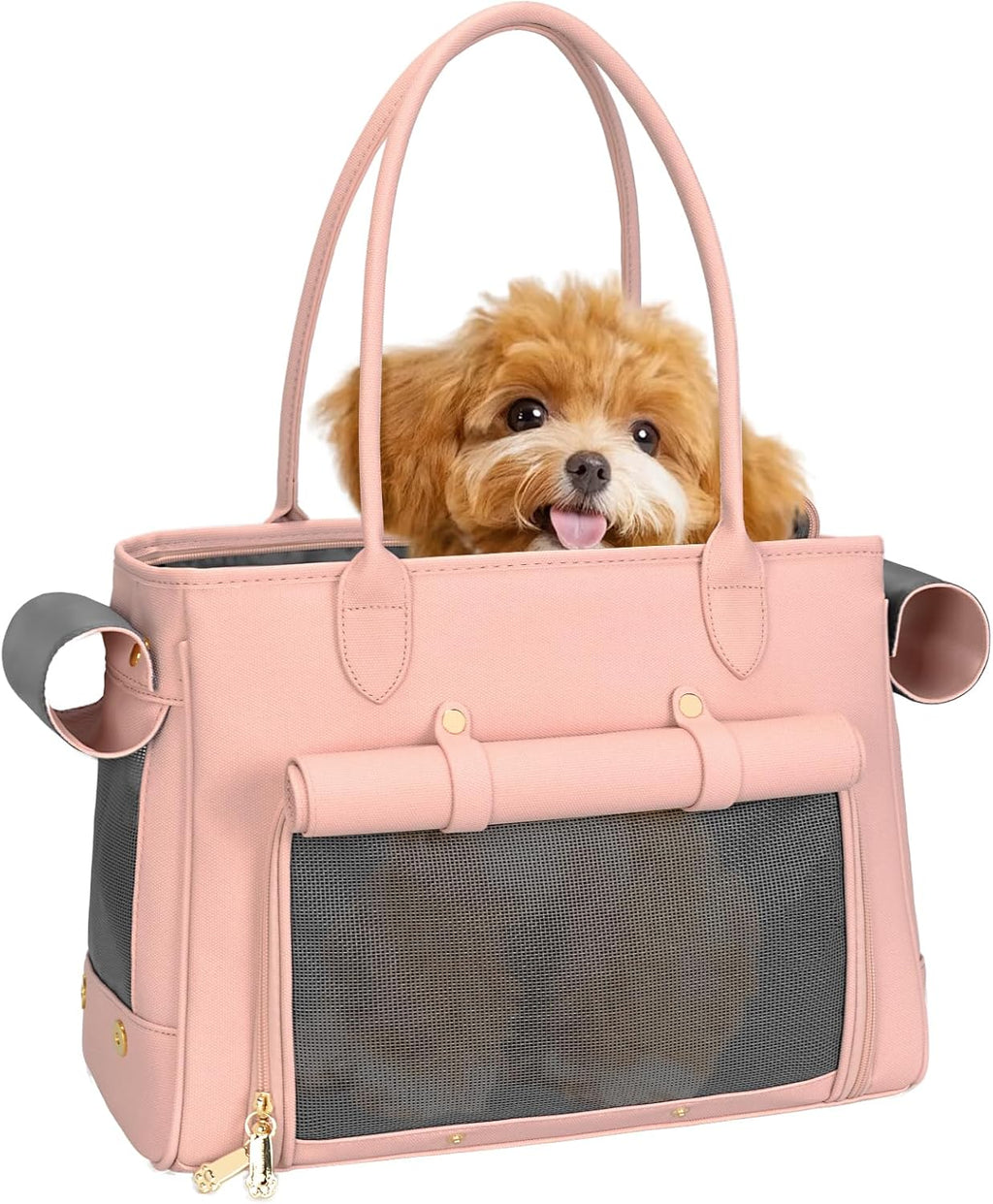 Stylish Pet Carrier Purse Leather Bag for Small Dogs Cats Puppy,Airline Approved Soft-Sided Carriers
