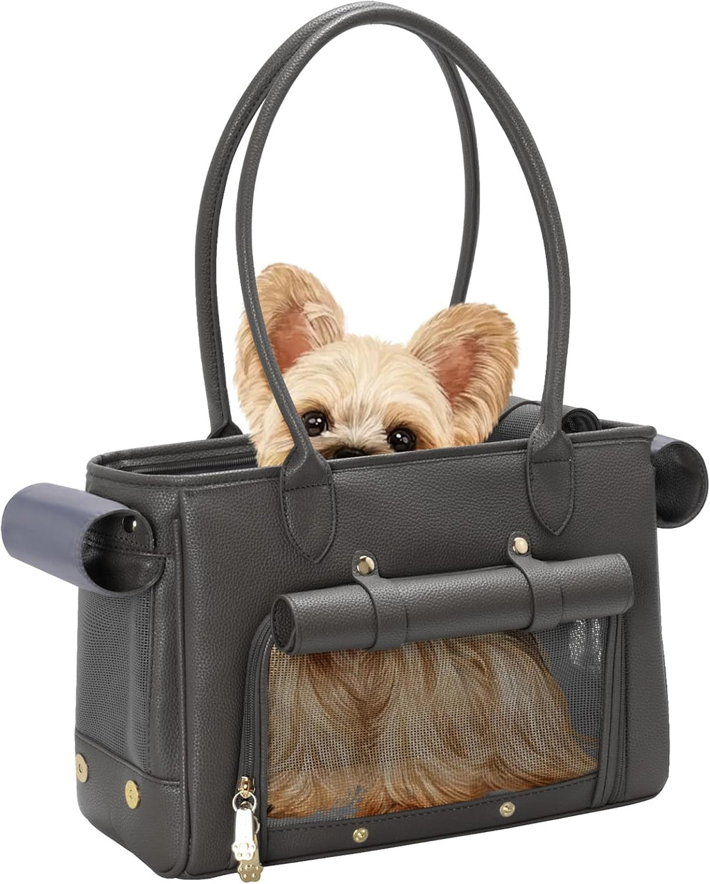 Stylish Pet Carrier Purse Leather Bag for Small Dogs Cats Puppy,Airline Approved Soft-Sided Carriers