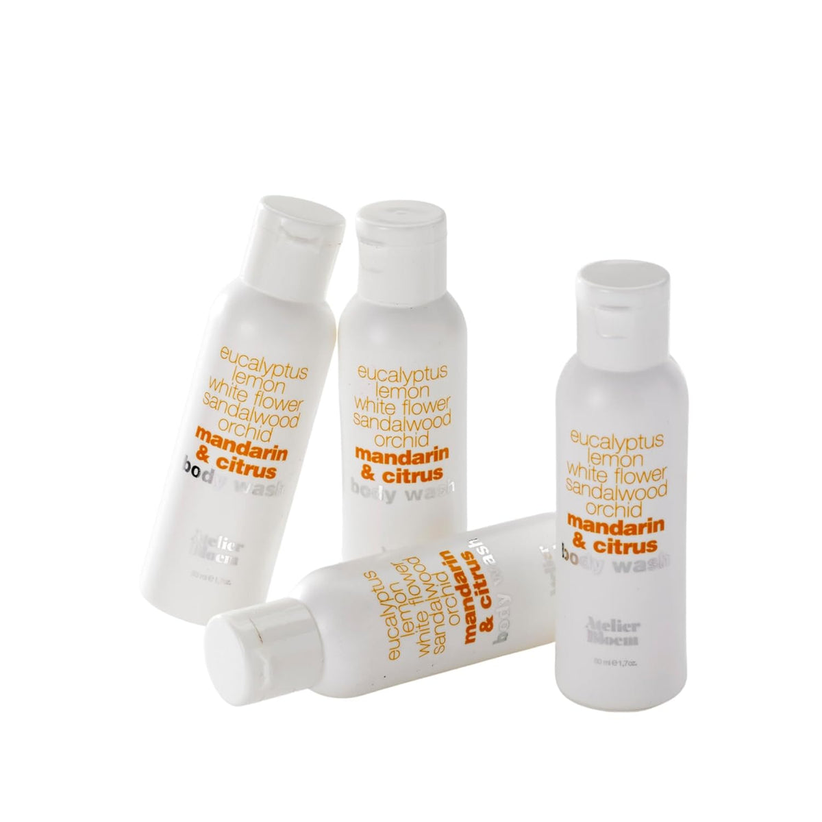 Atelier Bloem Mandarin & Citrus Purifying Body Wash - Kimpton Hotel Collection - Bath & Body - Eucalyptus, Lemon, Sandalwood, Orchid, Mandarin & Citrus - 1.7 Oz. (Set of 4)